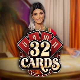 32 Cards slot logo by Ezugi at SlotRave Casino