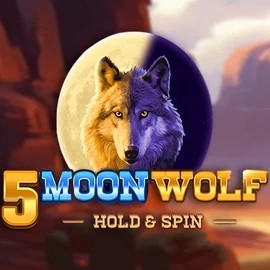 5 Moon Wolf slot logo by Apparat Gaming at SlotRave Casino5 Moon Wolf