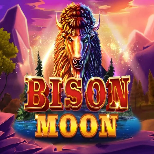 Bison Moon slot logo by Northern Lights Gaming at SlotRave Casino