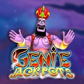 Genie Jackpots slot logo by Blueprint Gaming at SlotRave Casino