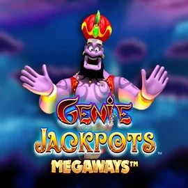 Logo of Genie Jackpots Megaways from Blueprint Gaming at SlotRave Casino