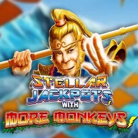 Official Jackpots logo: Stellar Jackpots with More Monkeys by Lightning Box Game at SlotRave Casino