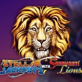 Stellar Jackpots with Serengeti Lions casino game by Lightning Box Game – featured logo at SlotRave Casino