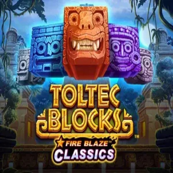 Fire Blaze: Toltec Blocks logo – Slots by Rarestone Gaming at SlotRave Casino